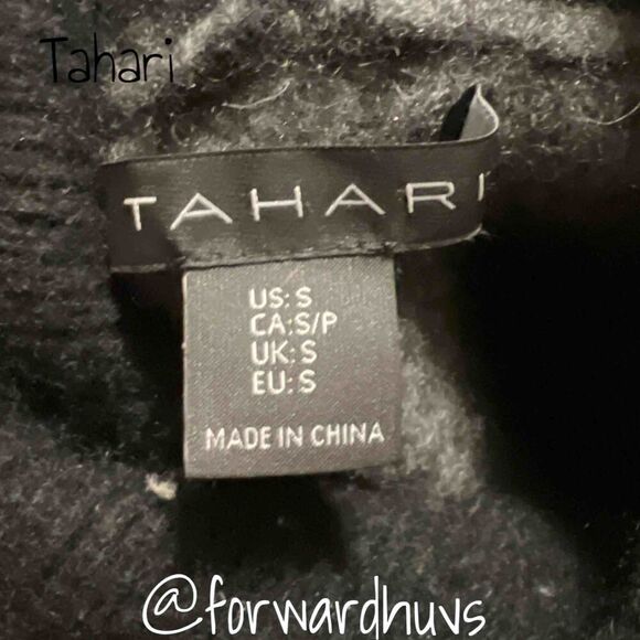 Tahari Wool Blend Poncho Sweater with Cowl Neck Size Small - Picture 11 of 12